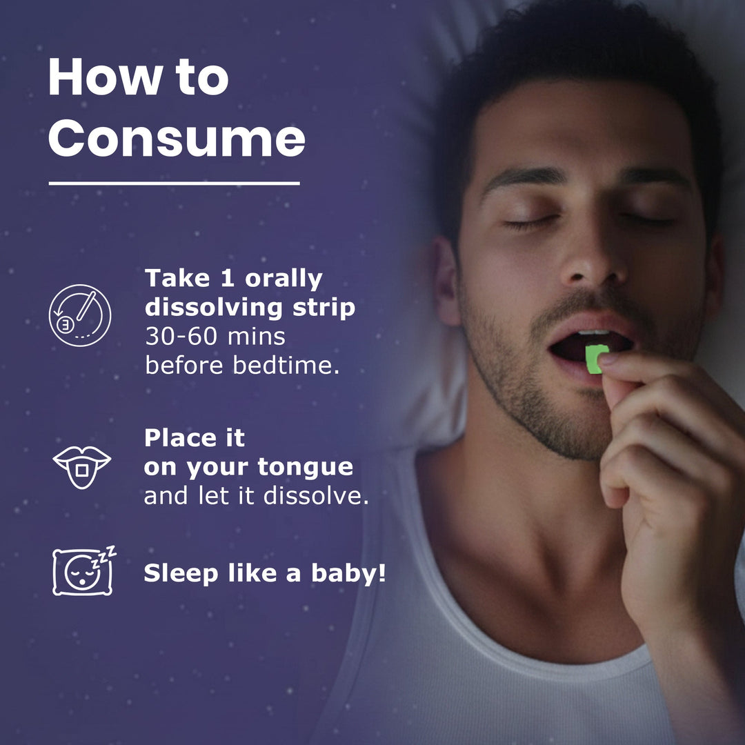 Deep Sleep & Relax Oral Strips – Melatonin, Botanicals & Vitamin B6 (30 Strips)