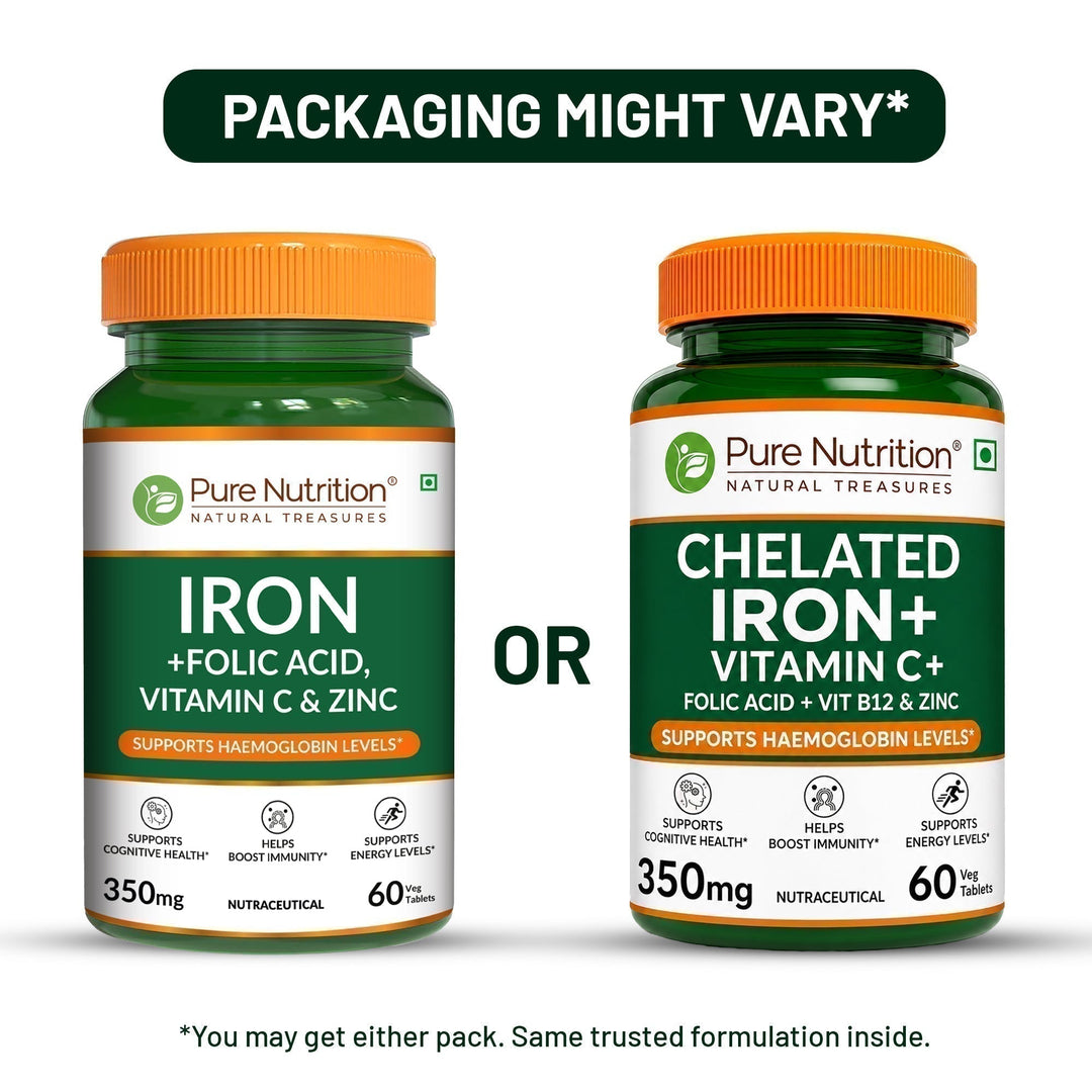 Iron with Folic Acid 60 Tablets | Supports Haemoglobin Production