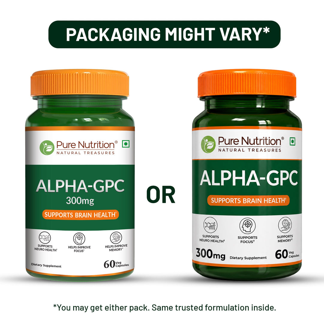 Alpha-GPC 300mg Capsules Brain Function, Focus & Mental Clarity | 60 Capsules