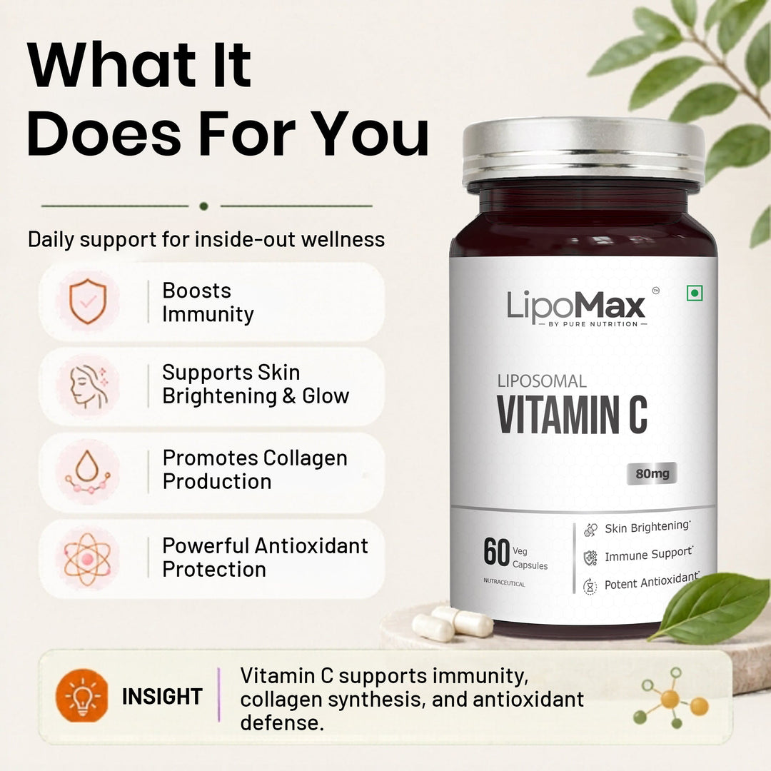 LipoMax Liposomal Vitamin C 80mg | Immune & Antioxidant Support