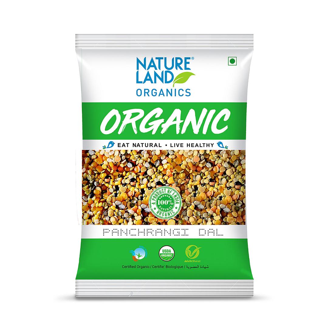Natureland Organics Organic Panchrangi Dal 500 Gm