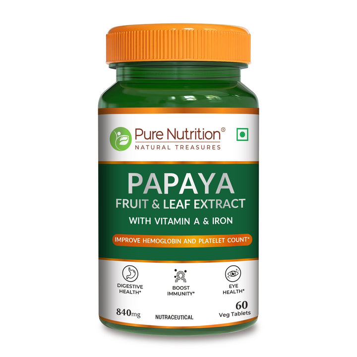 Papaya Leaf and Fruit  Extract Tablets  Boost Immunity & Platelet Count Naturally