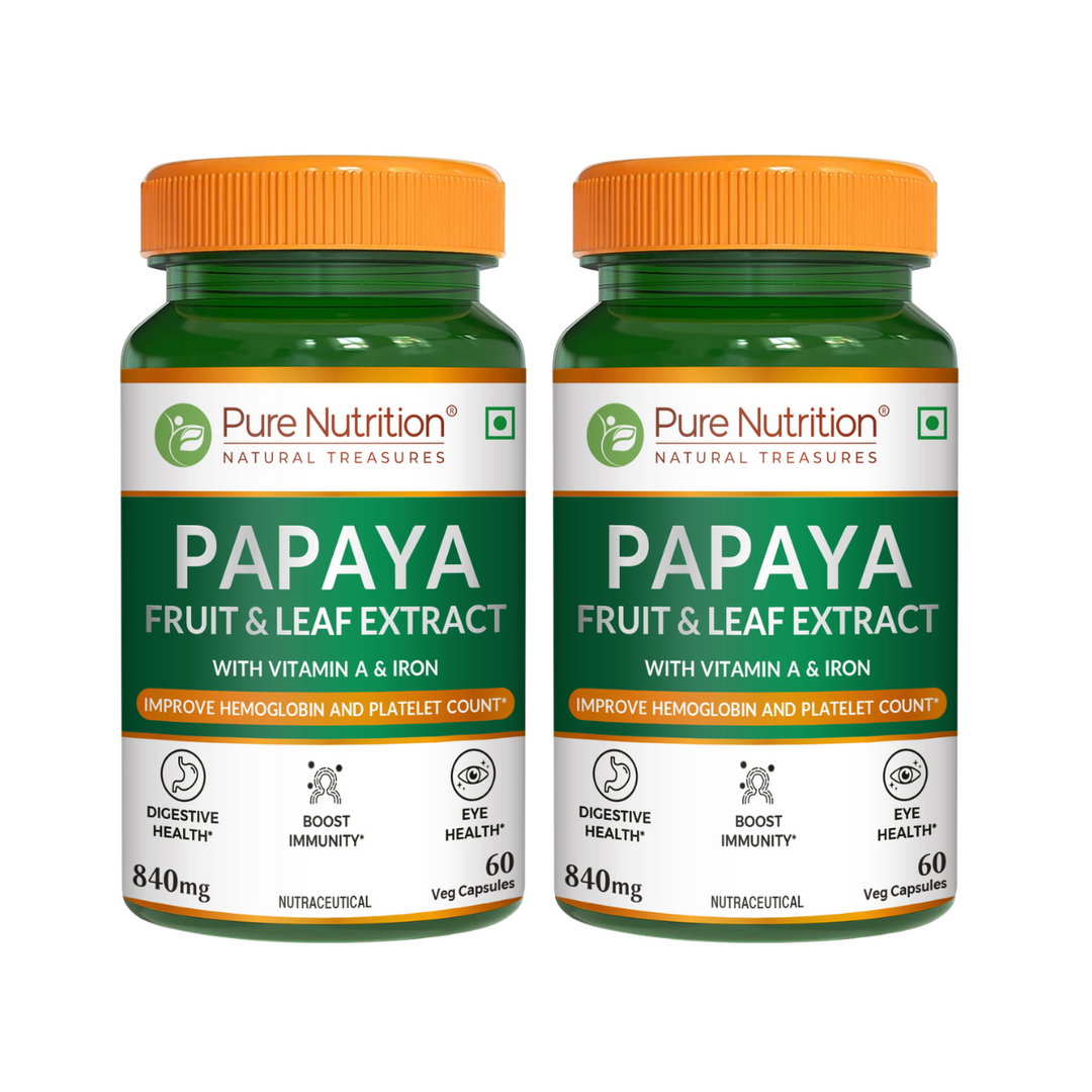 Papaya Leaf and Fruit  Extract Tablets  Boost Immunity & Platelet Count Naturally