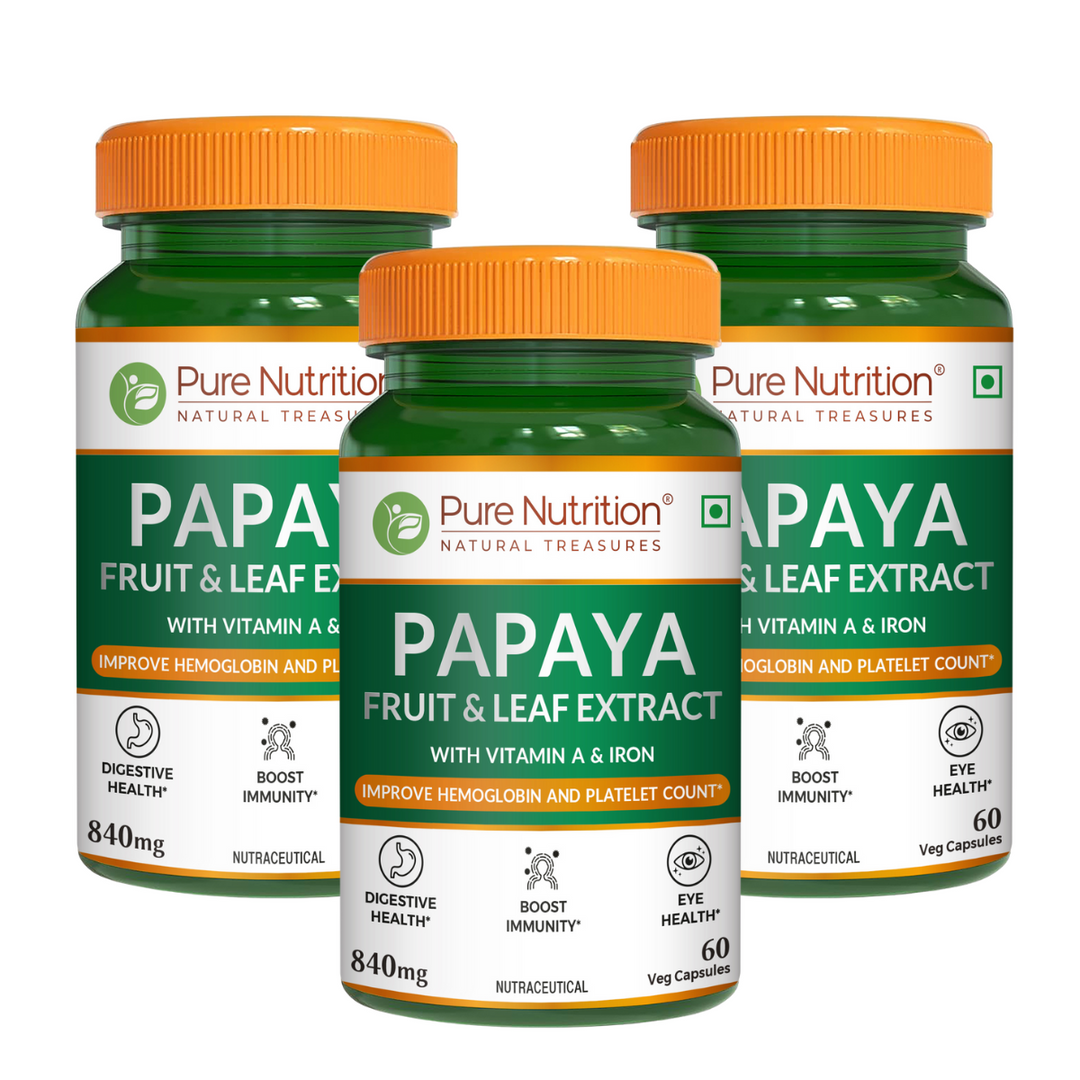Papaya Leaf and Fruit  Extract Tablets  Boost Immunity & Platelet Count Naturally