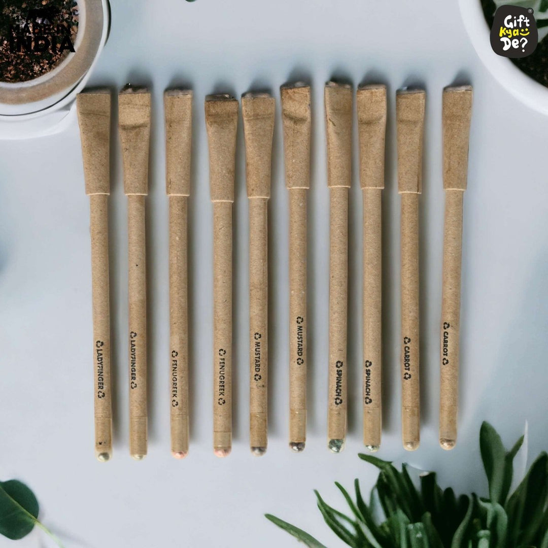 Gift Kya De Buy Eco-Friendly Paper Seed Pen ( Pack Of 10) Online - Gift Kya De