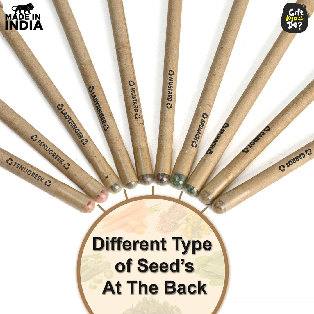 Gift Kya De Buy Eco-Friendly Paper Seed Pen ( Pack Of 10) Online - Gift Kya De