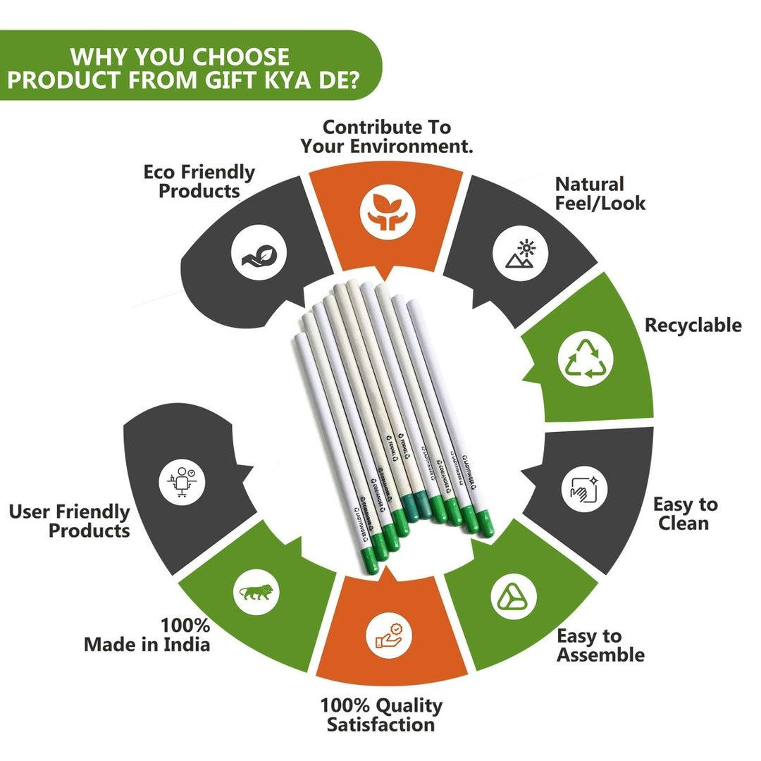 Gift Kya De Buy Eco-Friendly Paper Seed Pencil (Pack Of 10) Online - Gift Kya De