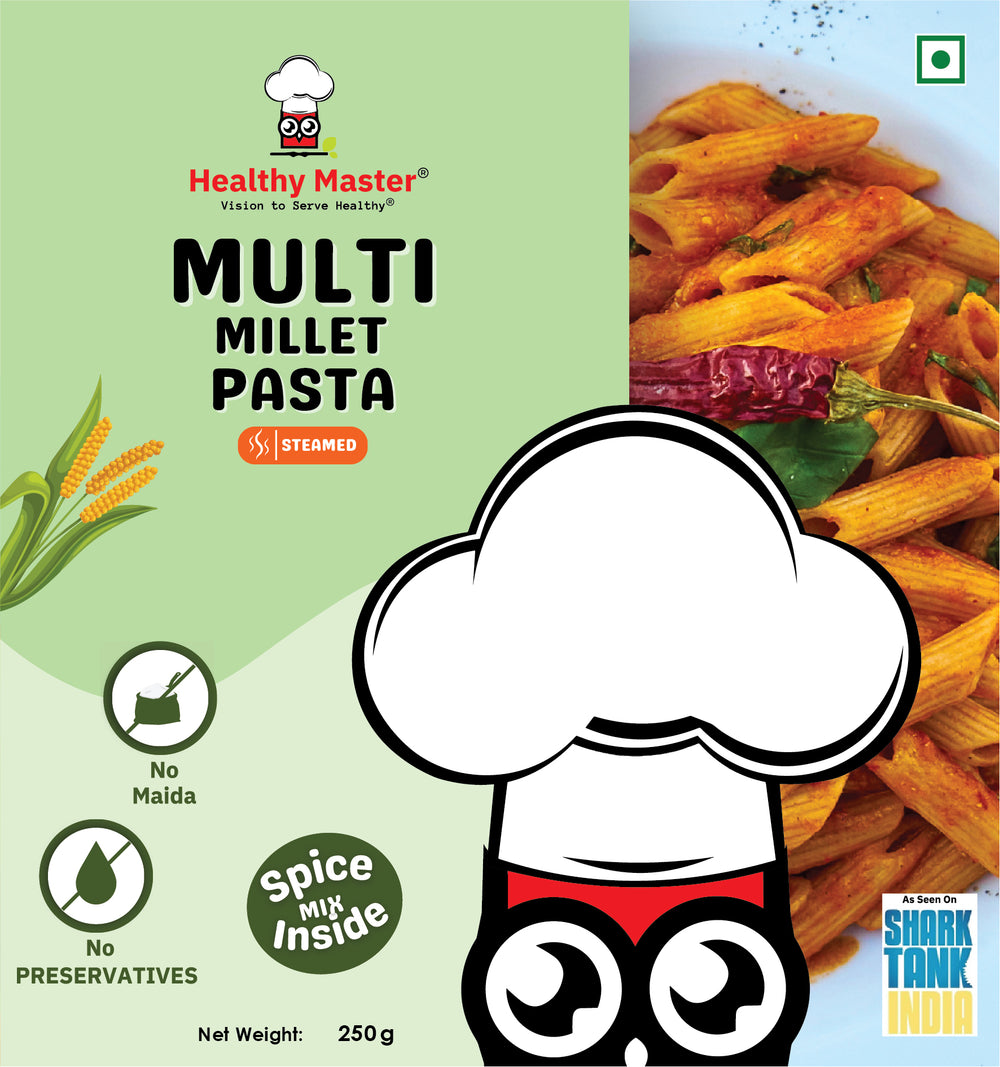 Healthy Master Multi Millet Pasta 400g | No Maida | Millet-Based Pasta | Whole Wheat & Multigrain
