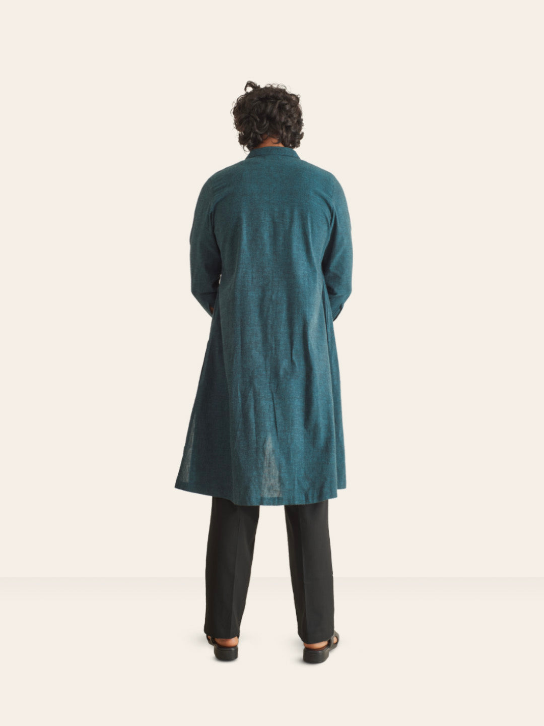 Patrah Handwoven Overlay Kurta Shirt