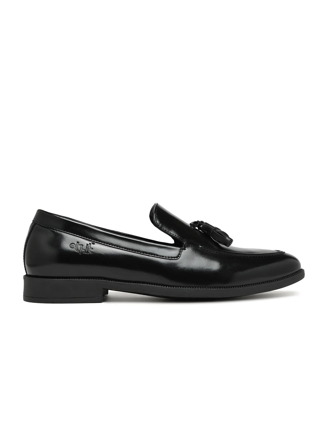 Tassio Black Tassel Loafers