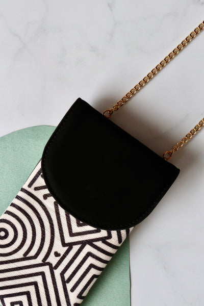 White Fire Phone Bag - Geometric