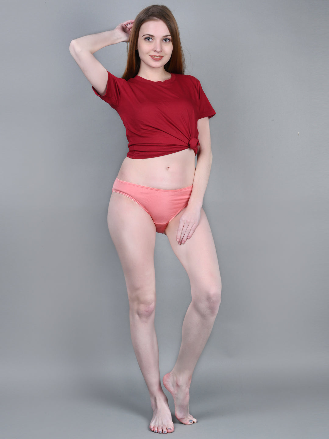 Bamboology Trends Bamboo Fabric Low Waist Underwear | Peach and Blue | Pack of 2