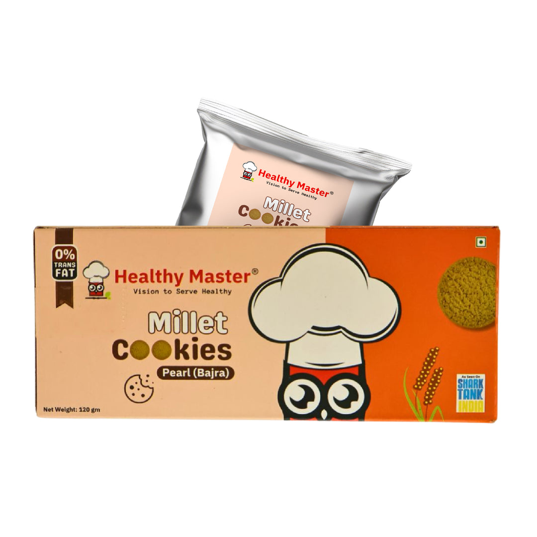 Healthy Master Millet Cookies Duo | Quinoa Millet & Pearl Millet Cookies | 120g Each | Healthy & Guilt-Free