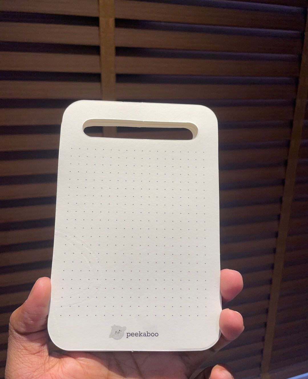 Peekaboo Teak Wood Notepad - Refillable Pages | 15cm x 10cm - Suspire