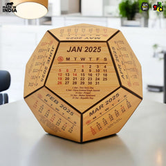 Gift Kya De 3D Pentagon Desk Calendar 2025 | Table Calendar | Eco-Friendly