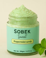 Sobek Naturals Sweet Peppermint Face and Body Scrub | Paraben & SLS Free | 100 gm
