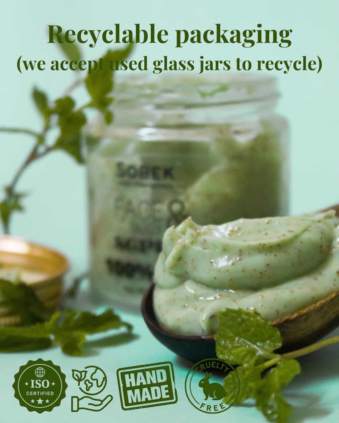 Sobek Naturals Sweet Peppermint Face and Body Scrub | Paraben & SLS Free | 100 gm