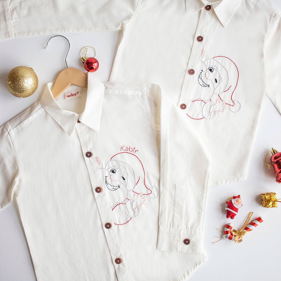 Personalised Santa Embroidered Formal Shirt