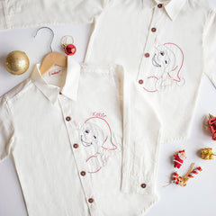 Personalised Santa Embroidered Formal Shirt