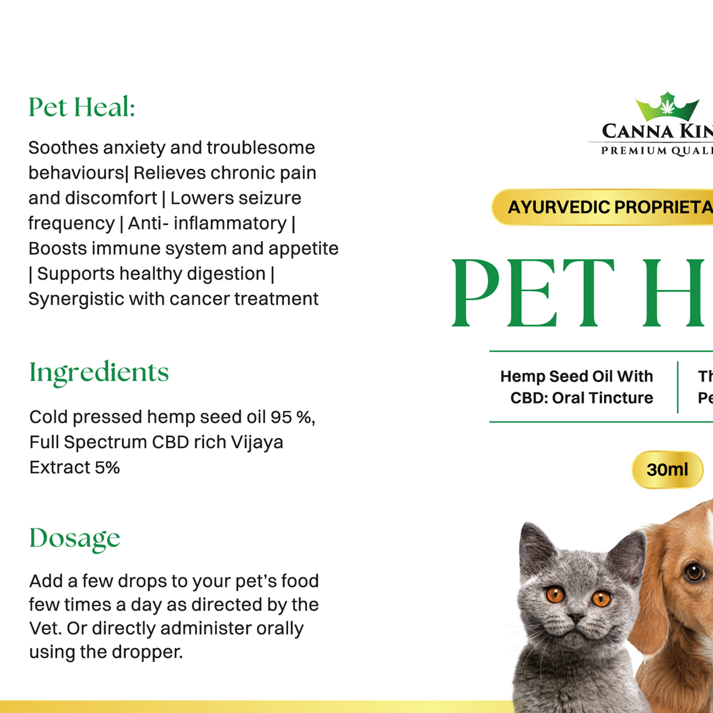 Cannaking Pet Heal Oil- 30ml