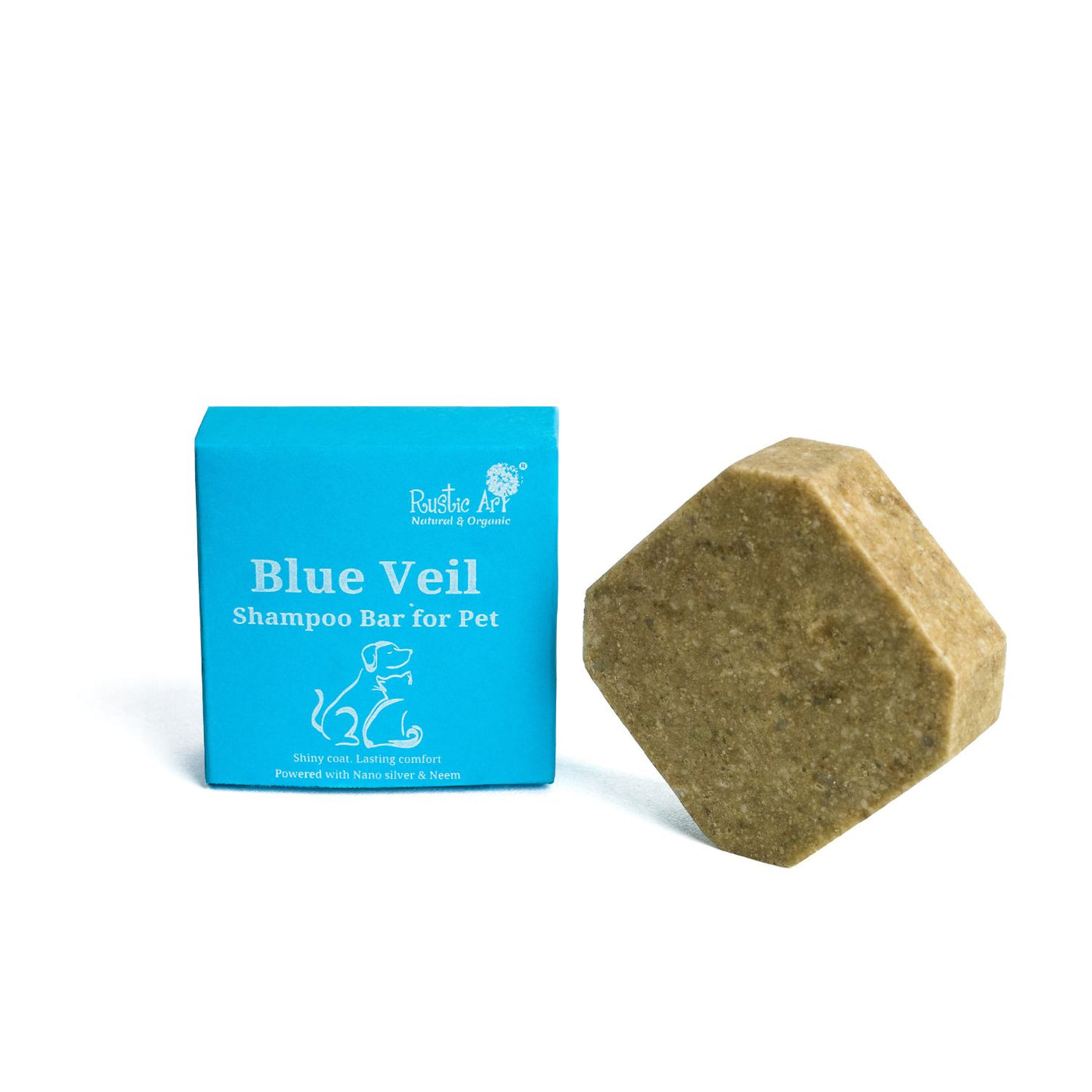 Rustic Art Pet Shampoo Bar with Neem Extract & Nano Silver (75g)