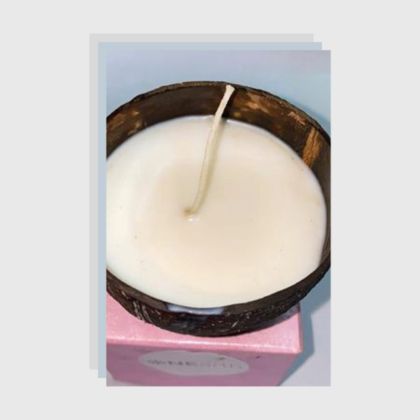 ONEarth Soy Wax Candle - Coconut Shell (150 gms) - Japanese Cherry Blossom