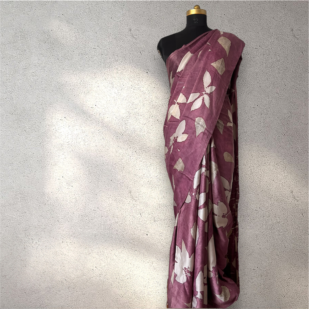 Leysha Bemberg Satin Hexagon Saree