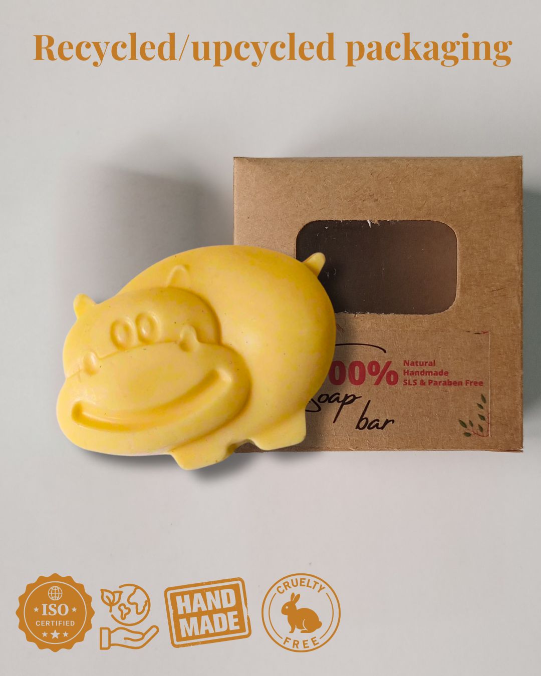 Sobek Naturals Piggy- Kids Animal Shaped Shea Butter Soap Set