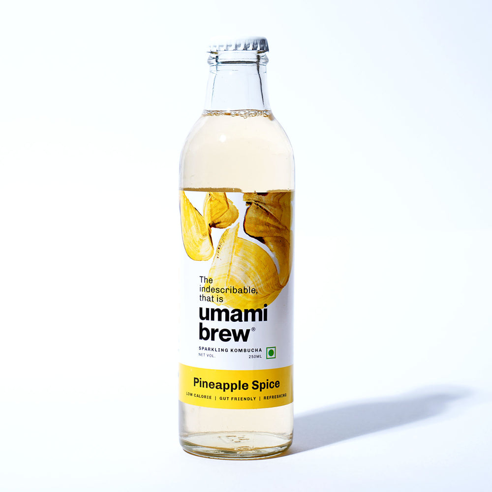 Umami Brew Pineapple Spice Sparkling Kombucha (Pack of 6)