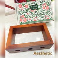 Bombay Greens Pinewood Test Tube Planter with Wooden Holder