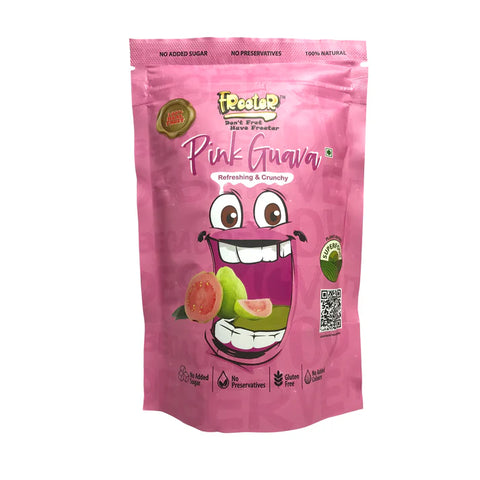 Freeter Forever Fruits 100% Natural Freeze No Added Sugar, No Preservatives Dried Fruits - Pink Gauva