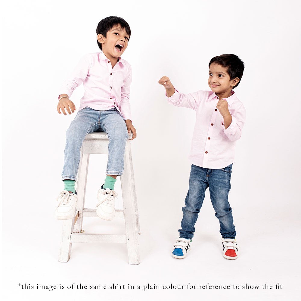 Pinky Elephant Embroidered Formal Shirt - Suspire