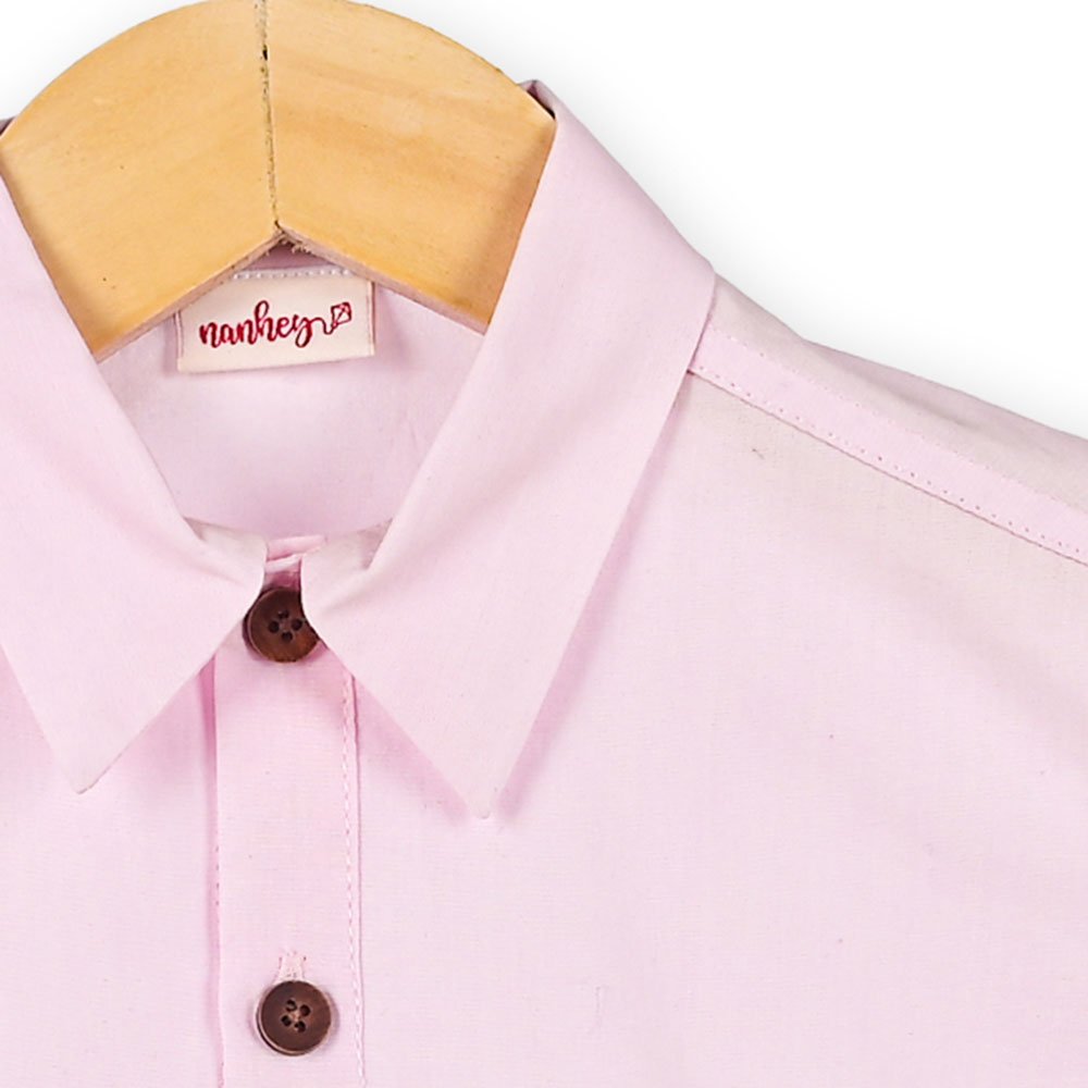 Pinky Elephant Embroidered Formal Shirt - Suspire