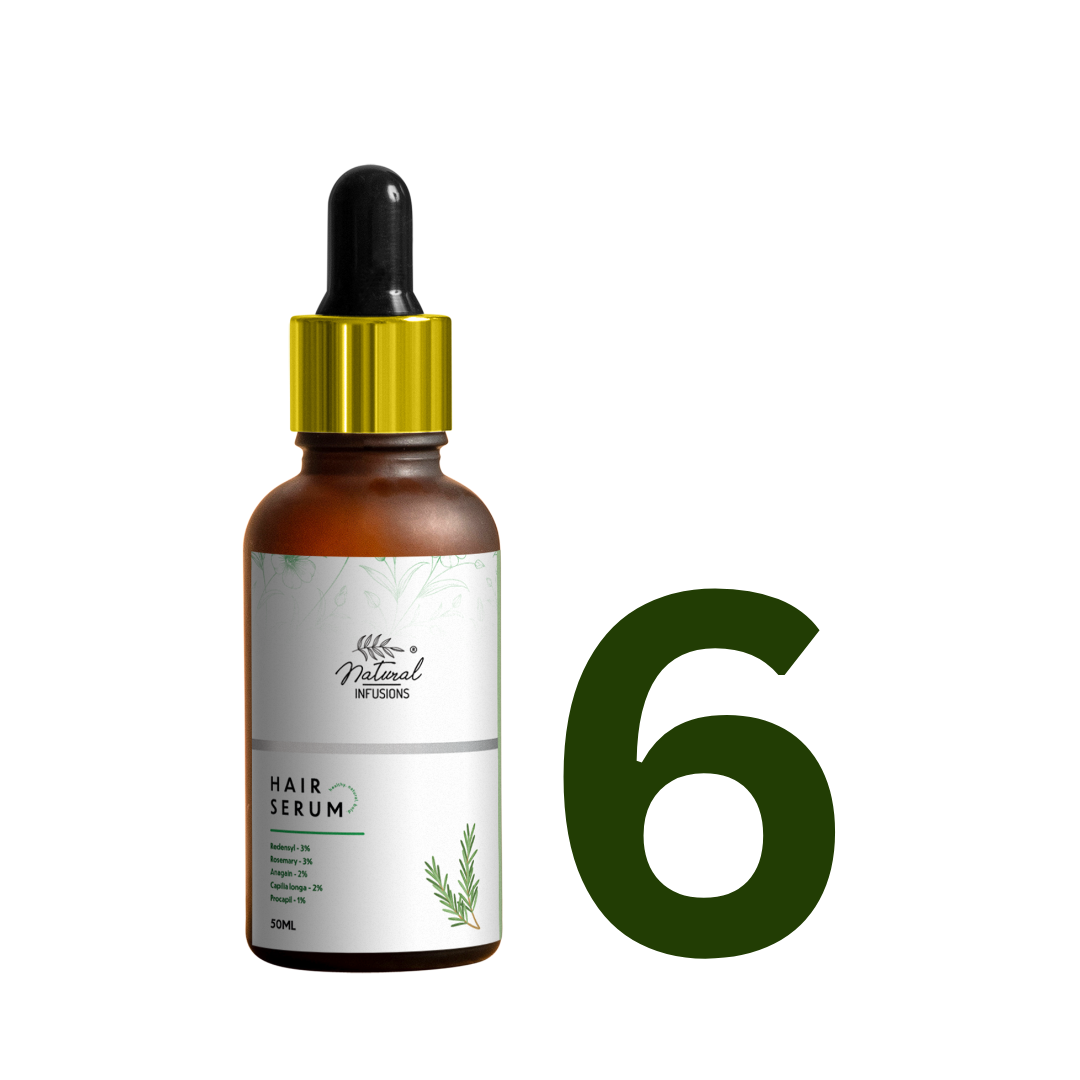 Natural Infusions Hair Growth Serum (50ml) | Redensyl, Anagain, Rosemary, Procapil, & Capila Longa | Controls Hair Fall | Increase Hair Density | For Men and Women