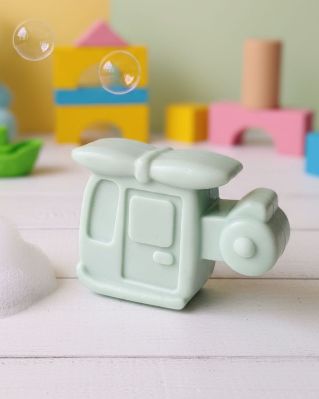 Sobek Naturals Kids Helicopter Shaped Shea Butter Soap Bar Set