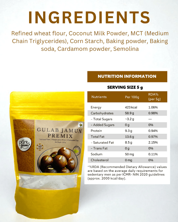 Plant Yum Gulab Jamun Premix - Suspire