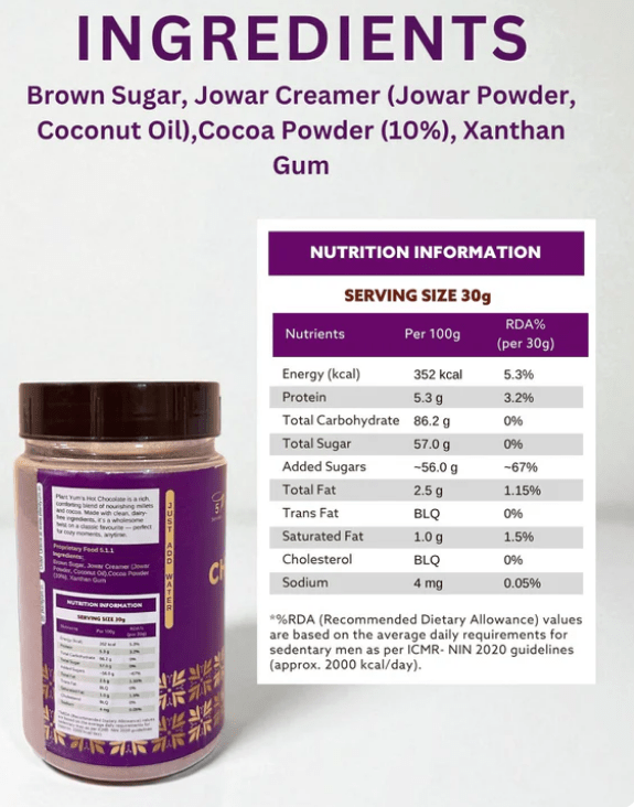 Plant Yum Hot Chocolate Premix - Suspire