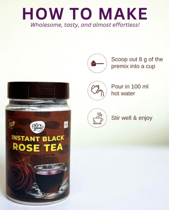 Plant Yum Instant Black Rose Tea - Suspire