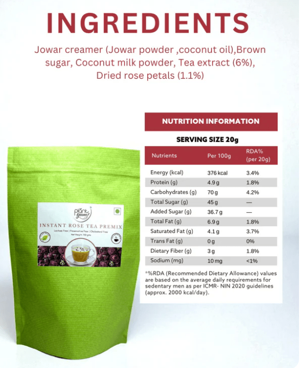 Plant Yum Rose Tea Premix - Suspire