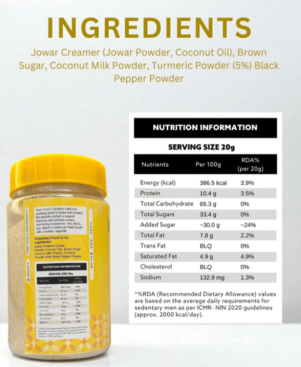 Plant Yum Turmeric Latte Premix - Suspire