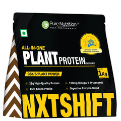 Pure Nutrition Plant Protein Powder with Pea & Brown Rice Protein | Chocolate Flavor  | 25g Protein per Serving