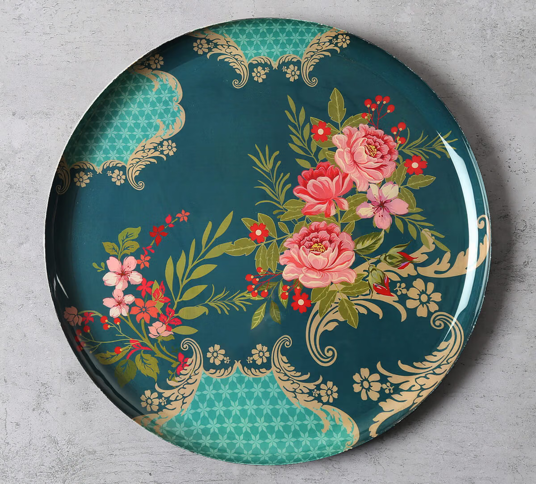 Roses of Sapphire Wall Decor Plates Set of 5