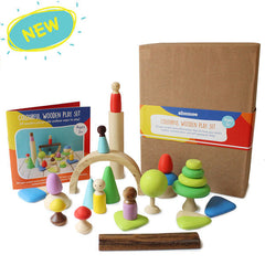 Shumee 24 Pieces Play Set With Peg Dolls