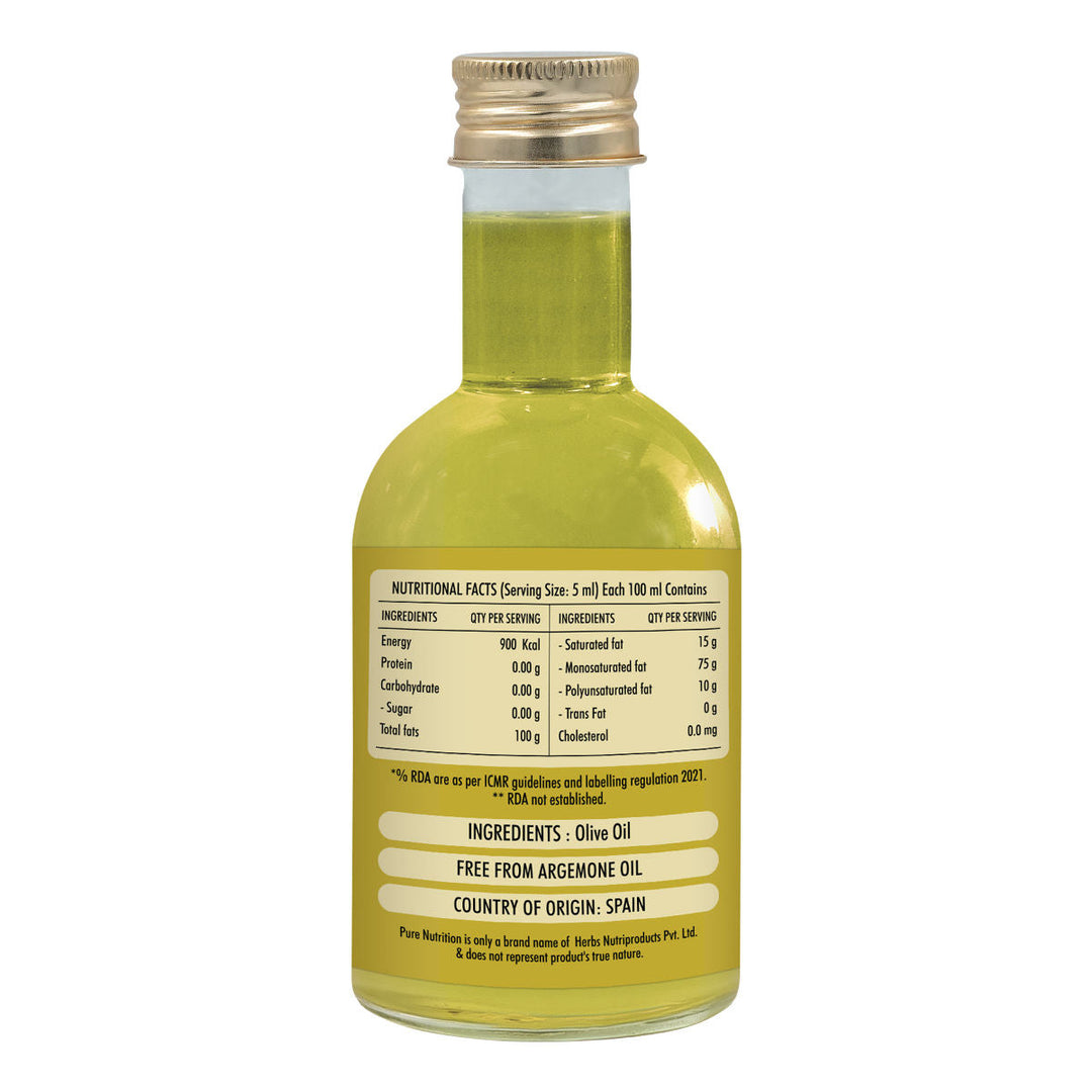 Pure Nutrition Extra Light Olive Oil -  Ideal for Cooking, Salads, Skin & Hair