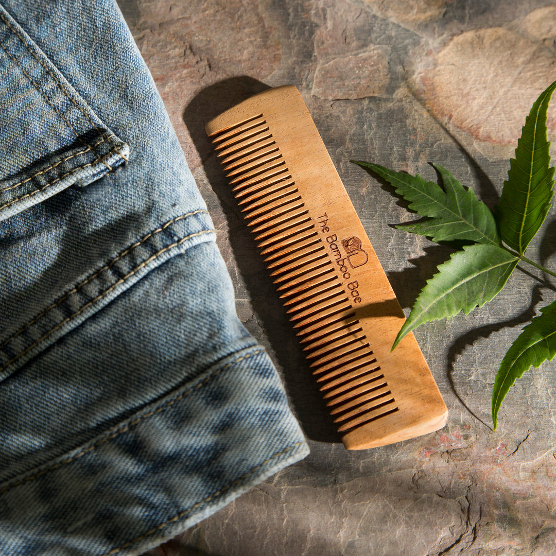Travel Comb | Hand Neem Comb | Pocketed Size Comb