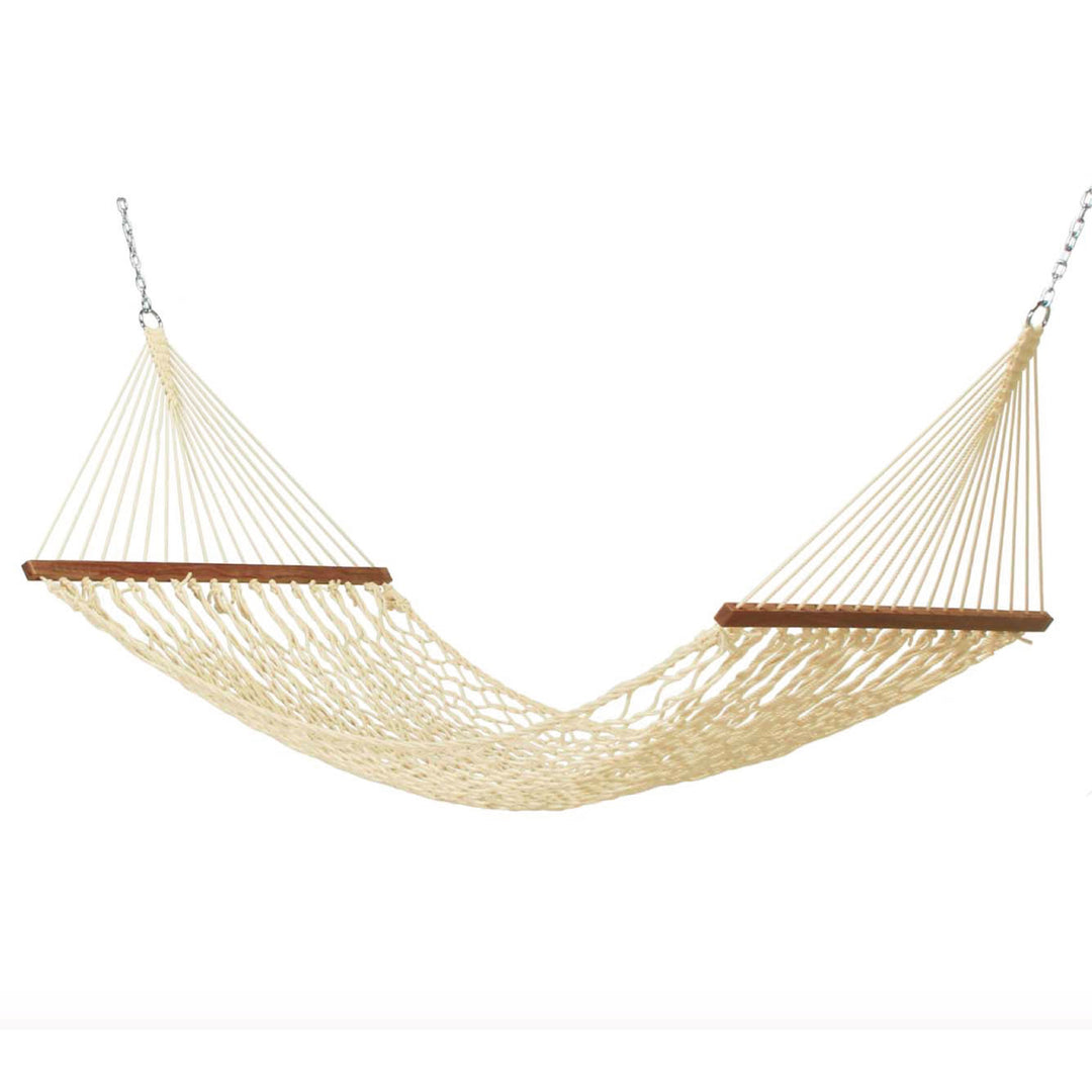 Slack Jack Polyester Rope Hammock for Single Person | Jhula for Adults & Kids with Hardwood Spreader Bars, Swing for Home Decor, Balcony, Patio, Garden | Includes Free Hanging Accessory