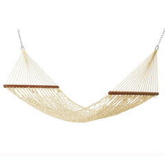 Slack Jack Polyester Rope Hammock for Single Person | Jhula for Adults & Kids with Hardwood Spreader Bars, Swing for Home Decor, Balcony, Patio, Garden | Includes Free Hanging Accessory