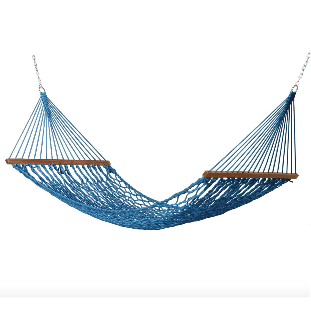 Slack Jack Polyester Rope Hammock for Single Person | Jhula for Adults & Kids with Hardwood Spreader Bars, Swing for Home Decor, Balcony, Patio, Garden | Includes Free Hanging Accessory