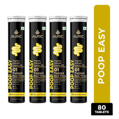 Auric Poop Easy Effervescent Tablet | Promoted Healthy Gut, Relieve Constipation, Cleanses Colon | An Ayurvedic Pure Natural Laxative