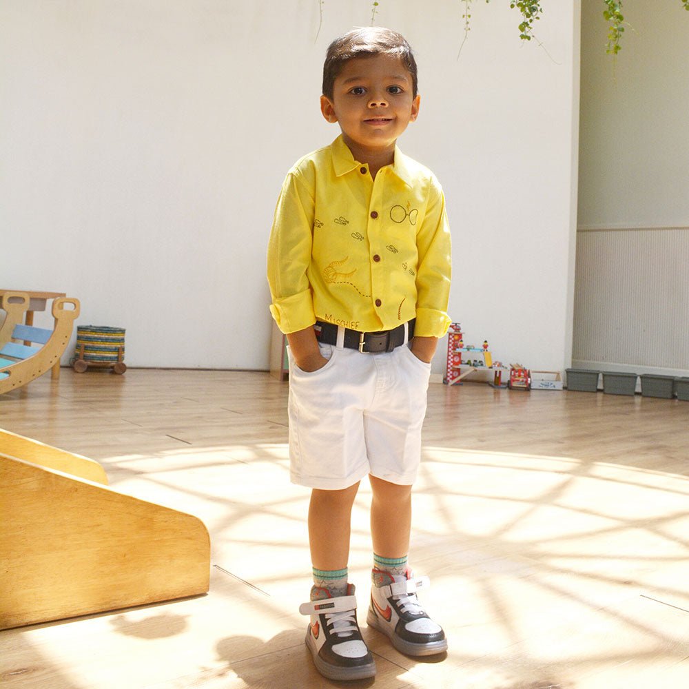 Potter - Magic Inspired Embroidered Unisex Shirt - Yellow - Suspire